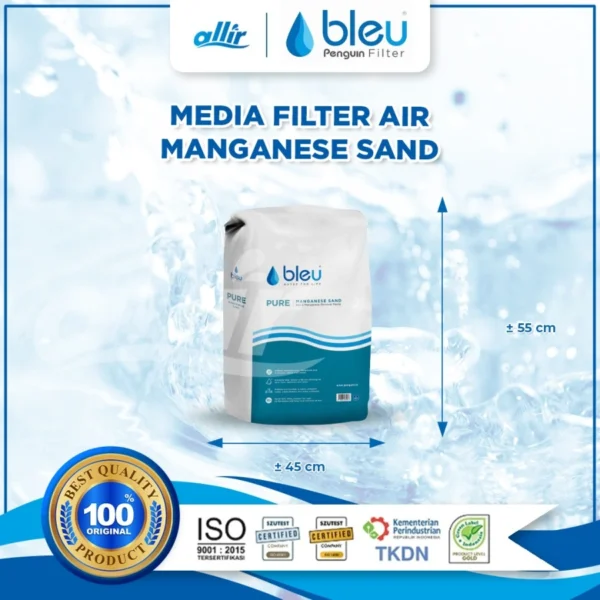 Penguin Bleu Media Filter Air Manganese Sand FM-SND25 – Tahan Lama dan Tidak Boros Listrik - Image 2