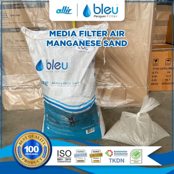 Penguin Bleu Media Filter Air Manganese Sand FM-SND25 – Tahan Lama dan Tidak Boros Listrik - Image 3