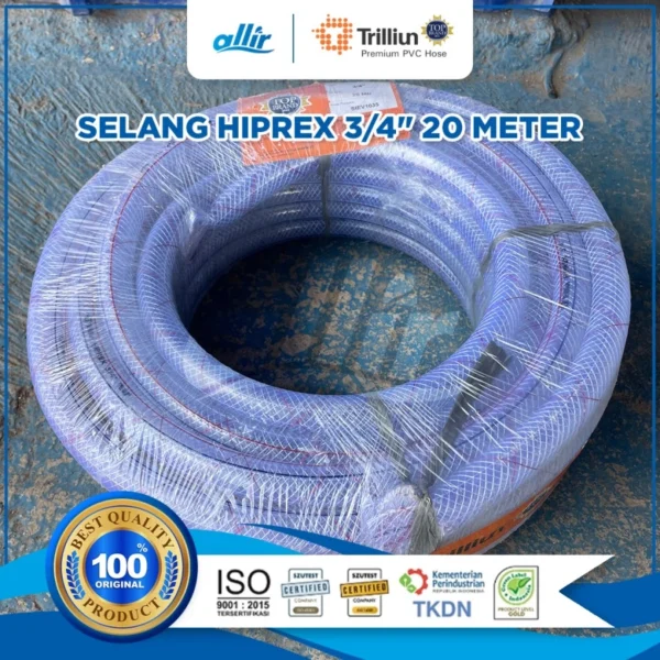 Selang Trilliun Hiprex 3/4" x 20 Meter – Tahan Tekanan, Transparan, dan Kuat - Image 3