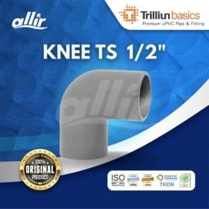 Fitting uPVC Trilliun Basic Knee TS 1/2" Sambungan Pipa Elbow Kuat & Tahan Lama