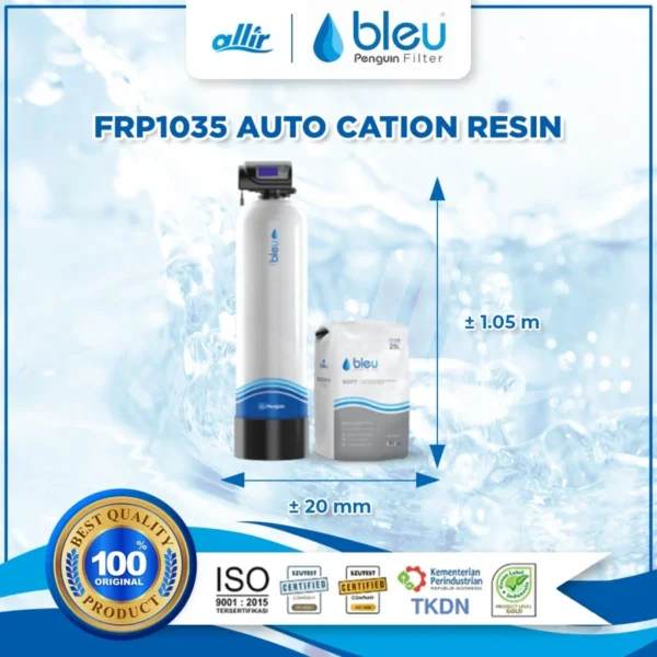 Penguin Bleu FRP1035 Auto Cation Resin - Filter Air Anti Kerak & Hemat Air - Image 4