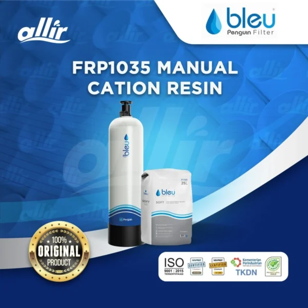 Penguin Bleu FRP1035 Manual Cation Resin - Filter Air Anti Kerak & Hemat Air