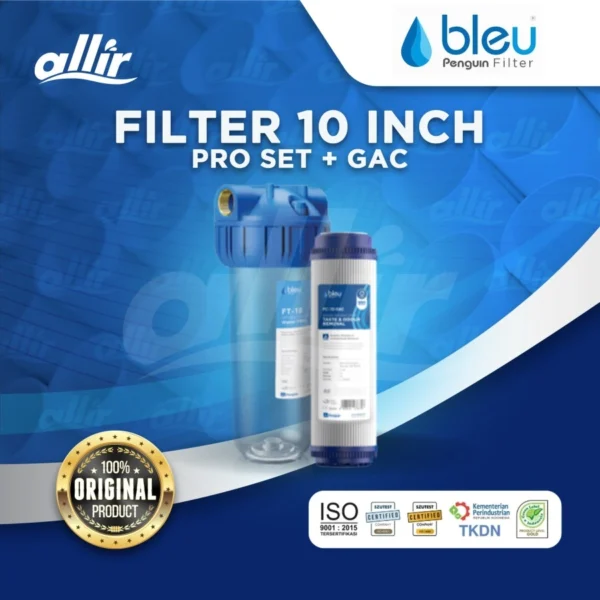 Filter Penguin 10" Pro Set GAC Granular Activated Carbon, Efektif & Mudah Dirawat