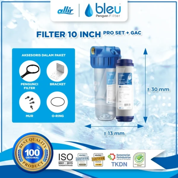 Filter Penguin 10" Pro Set GAC Granular Activated Carbon, Efektif & Mudah Dirawat - Image 3