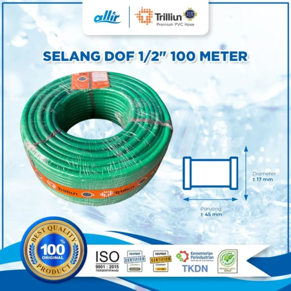 Selang PVC Trilliun Dof 1/2” x 100M, Multifungsi & Elastis - Image 2