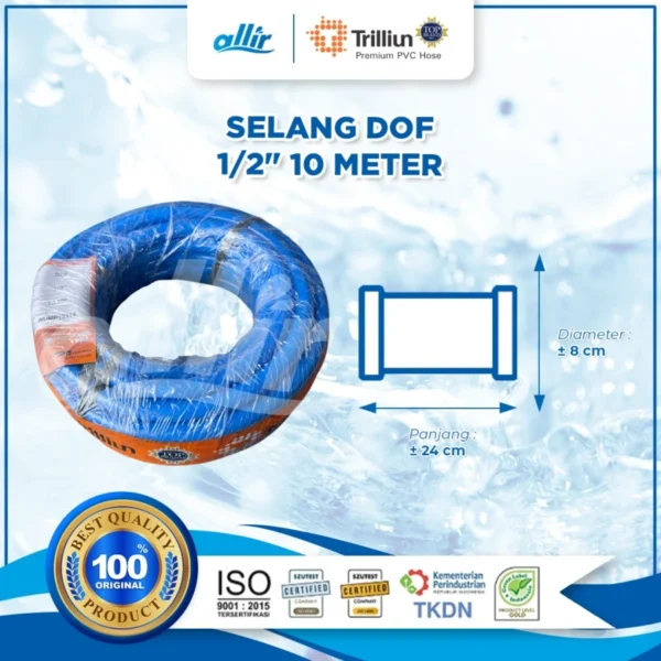 Selang Trilliun Dof 1/2" 10 Meter – Selang Air Fleksibel & Multifungsi PVC Murni - Image 2