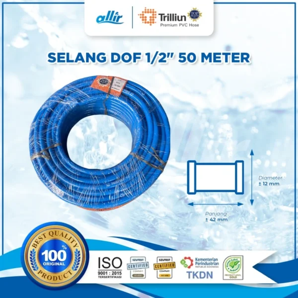 Selang Air PVC Trilliun Dof 1/2" 50 Meter, Fleksibel & Tahan Lama - Image 4