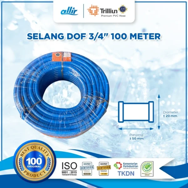 Selang Trilliun Dof 3/4" 100 Meter | Selang Air PVC Fleksibel & Tahan Lama - Image 2