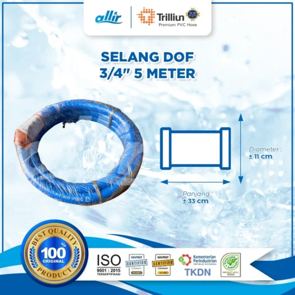 Selang Trilliun Biru Dof 3/4" 5 Meter – Fleksibel, Kuat, & Serbaguna - Image 4