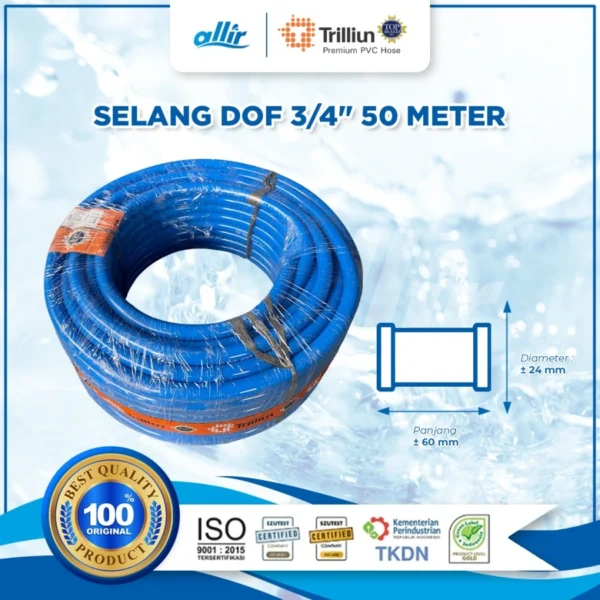 Selang Trilliun Dof 3/4" 50 Meter | Selang Air PVC Fleksibel & Tahan Lama - Image 3