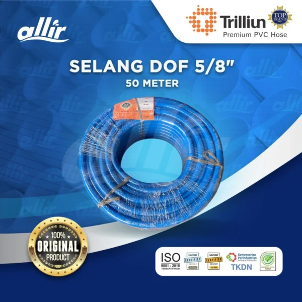 Selang Trilliun Dof 5/8" 50 Meter | Selang Air PVC Fleksibel & Tahan Lama