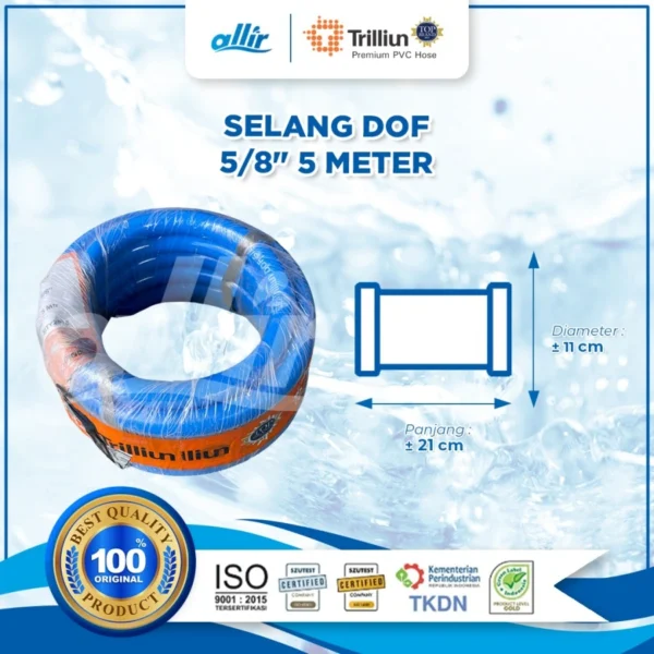 Selang Trilliun Biru Dof 5/8" 5 Meter – Selang PVC Multifungsi - Image 4