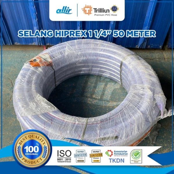 Selang Air Trilliun Hiprex 1 1/4" 50M, Transparan, Kuat & Fleksibel - Image 2