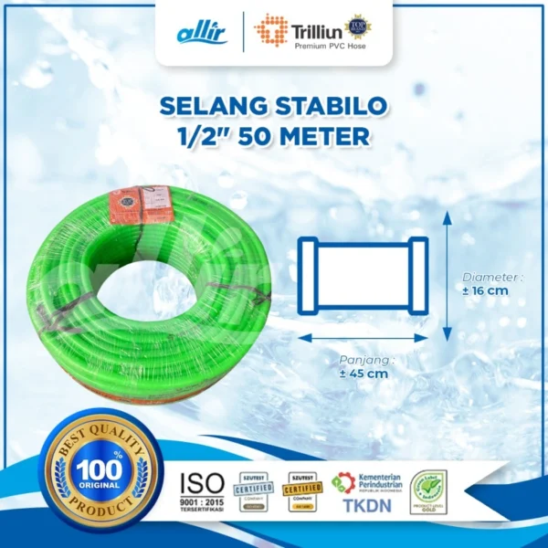 Trilliun Stabilo 1/2" 100M, Selang PVC Premium, Kuat & Multifungsi - Image 2