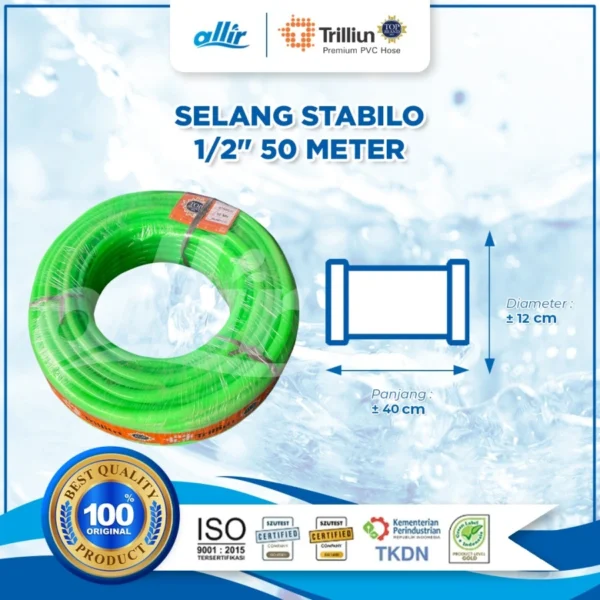 Trilliun Stabilo 1/2" 50M, Selang PVC Premium, Kuat & Multifungsi - Image 2