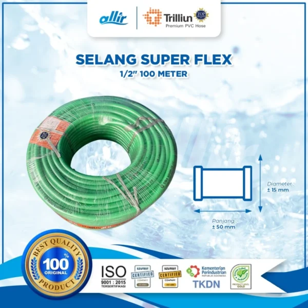 Selang Trilliun Super Flex 1/2" 100 Meter | Fleksibel, Kuat, dan Tahan Lama - Image 3