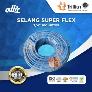 Selang Trilliun Super Flex 3/4" 100 Meter | Fleksibel & Tahan Lama - Biru