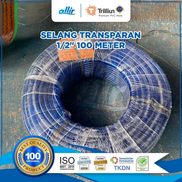 Selang Trilliun Transparan 1/2" 100 Meter – Jernih, Fleksibel, dan Kuat - Image 2