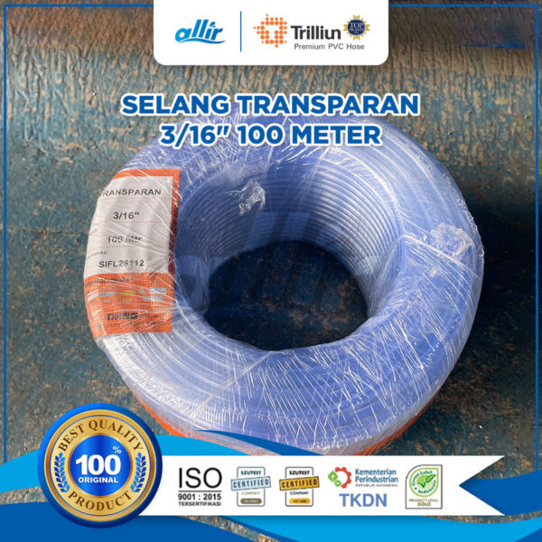 Selang PVC Transparan Trilliun 3/16" 100M, Ideal untuk Rumah & Industri - Image 2
