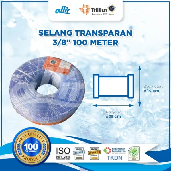 Selang Trilliun Transparan 3/8" 100 Meter – Fleksibel, Kuat, dan Jernih - Image 4