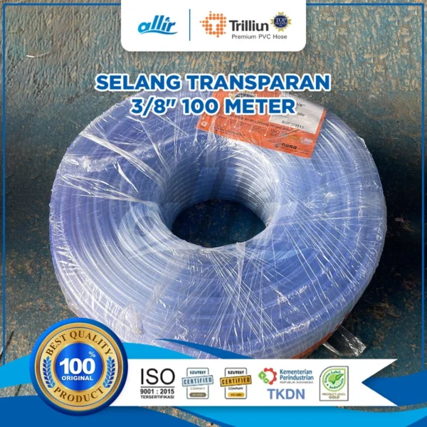 Selang Trilliun Transparan 3/8" 100 Meter – Fleksibel, Kuat, dan Jernih - Image 2