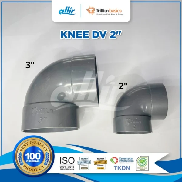 Fitting uPVC Trilliun Basic Knee DV 2" Sambungan Pipa Elbow Berkualitas & Tahan Lama - Image 4