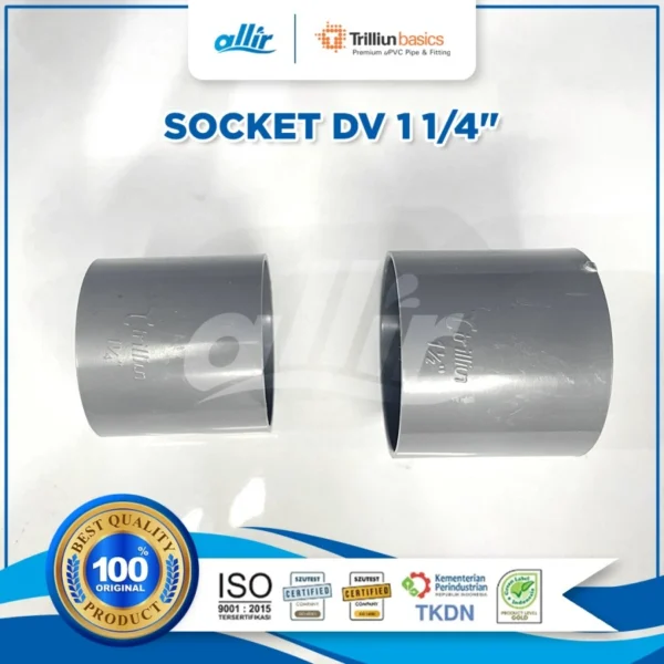 Fitting uPVC Trilliun Basic Socket DV 1 1/4" Sambungan Pipa Berkualitas - Image 3