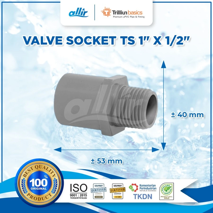 Trilliun Basic Valve Socket TS 1 x 1-2 b