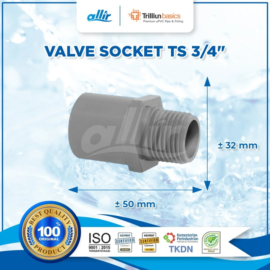 Trilliun Basic Valve Socket TS 3-4 B