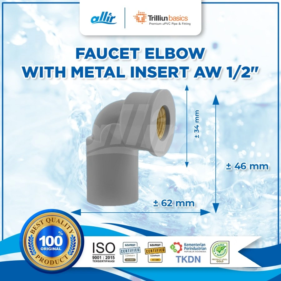 Trilliun Pureflo Faucet Elbow With Metal Insert AW 1-2 b