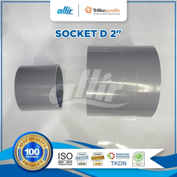 Socket D 2" Trilliun Pureflo Fitting uPVC Premium untuk Saluran Air & Limbah - Image 4