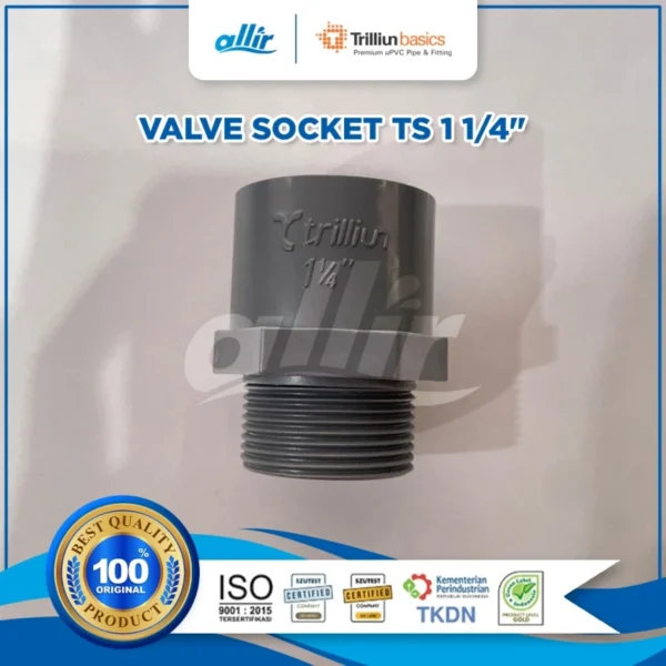 Fitting uPVC Trilliun Valve Socket TS 1 1/4" – Anti Bakteri & Tahan Kimia - Image 3