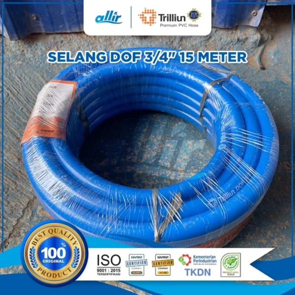Selang Trilliun Dof 3/4" x 15 Meter – PVC Murni, Kuat & Fleksibel - Image 3