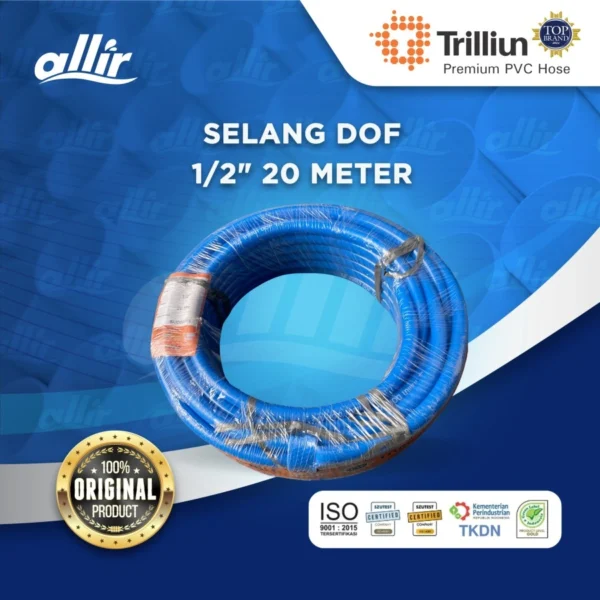 Selang Trilliun Dof 1/2" x 20 Meter – Lentur, Tahan Lama, PVC Murni