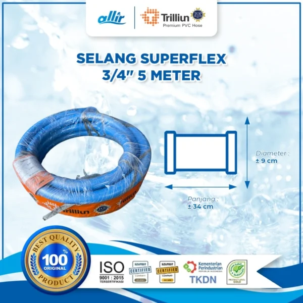Selang Trilliun Superflex 3/4" x 5 Meter – Lentur, Tahan Lama, Serbaguna - Image 2