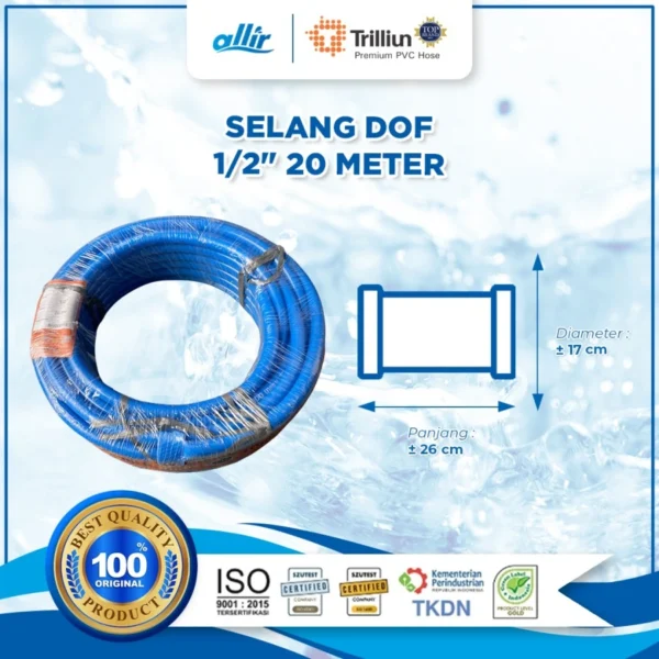 Selang Trilliun Dof 1/2" x 20 Meter – Lentur, Tahan Lama, PVC Murni - Image 2